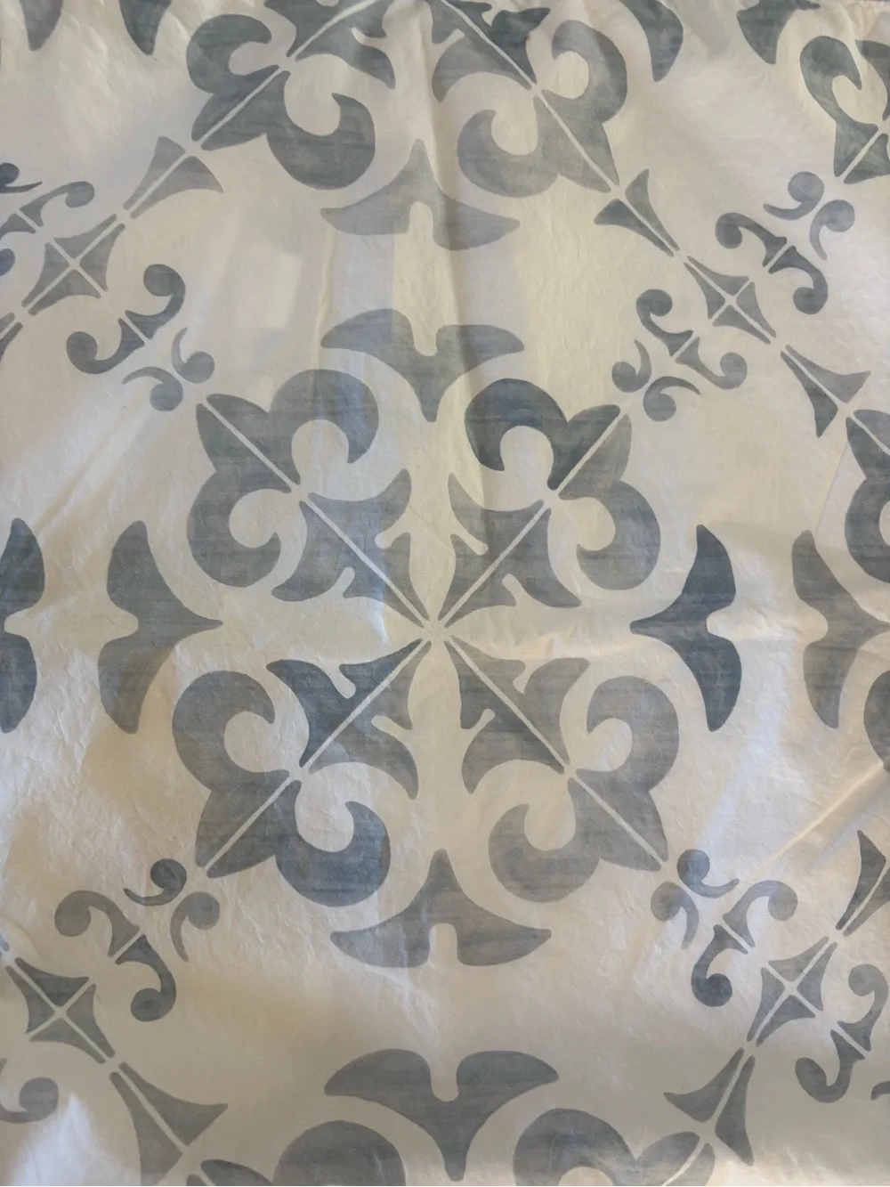 Serena & Lily Wentworth Percale Duvet Cover in Light Blue and White